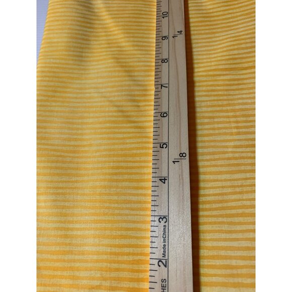 Yellow Striped Cotton Fabric 44" Wide 1/2 yard Quilting Sewing - Picture 3 of 4